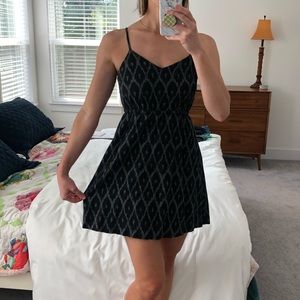 Gap Ikat Print Black Dress